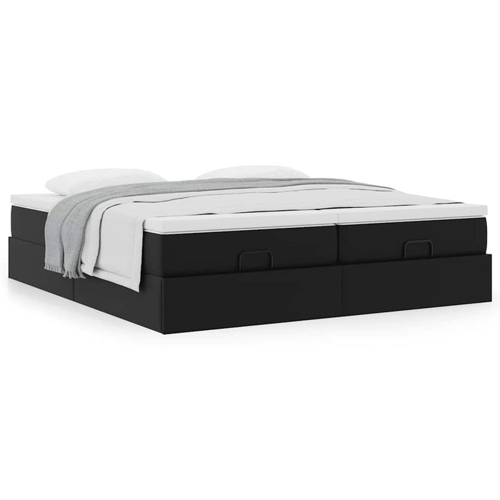Cadru de pat otoman saltele Negru 180x200cm piele artificială - WALTI WALTI