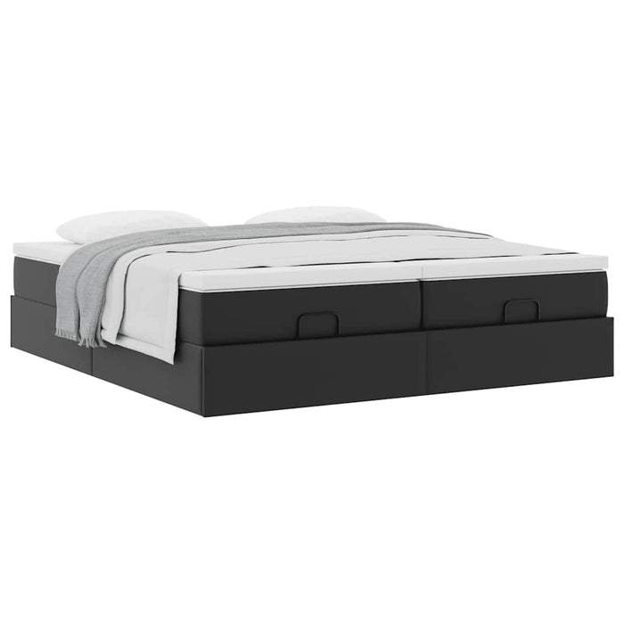 Cadru de pat otoman saltele Negru 180x200cm piele artificială - WALTI WALTI