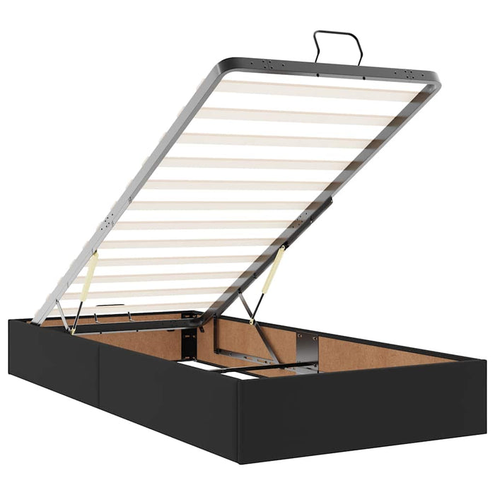 Cadru de pat otoman saltele Negru 200x200cm piele artificială - WALTI WALTI