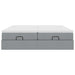 Cadru de pat otoman cu saltele Gri deschis 160x200cm Material - WALTI WALTI