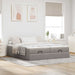Cadru de pat otoman cu saltele Taupe 160x200cm Material - WALTI WALTI