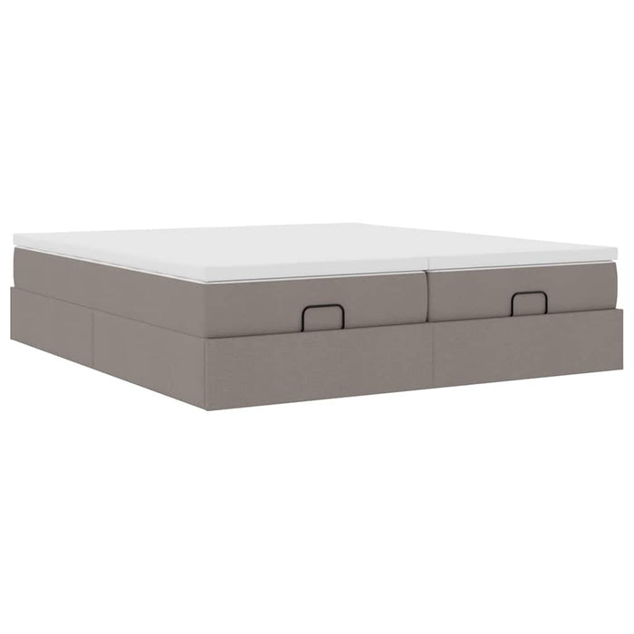 Cadru de pat otoman cu saltele Taupe 160x200cm Material - WALTI WALTI