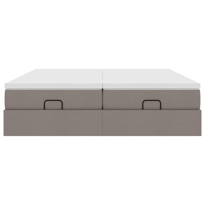 Cadru de pat otoman cu saltele Taupe 160x200cm Material - WALTI WALTI