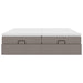 Cadru de pat otoman cu saltele Taupe 160x200cm Material - WALTI WALTI
