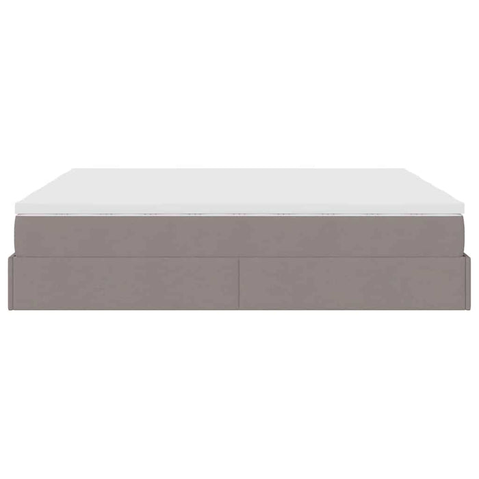 Cadru de pat otoman cu saltele Taupe 160x200cm Material - WALTI WALTI