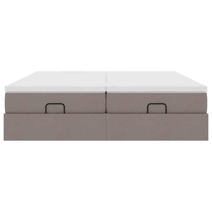Cadru de pat otoman cu saltele Taupe 180x200cm Material - WALTI WALTI