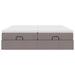 Cadru de pat otoman cu saltele Taupe 180x200cm Material - WALTI WALTI