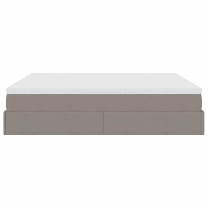Cadru de pat otoman cu saltele Taupe 180x200cm Material - WALTI WALTI