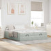 Cadru de pat otoman cu saltele Gri deschis 180x200cm catifea - WALTI WALTI