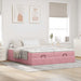 Cadru de pat otoman cu saltele Roz 180x200cm catifea - WALTI WALTI