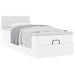 Pat otoman cu saltea, alb, 80x200cm, piele ecologică - WALTI WALTI