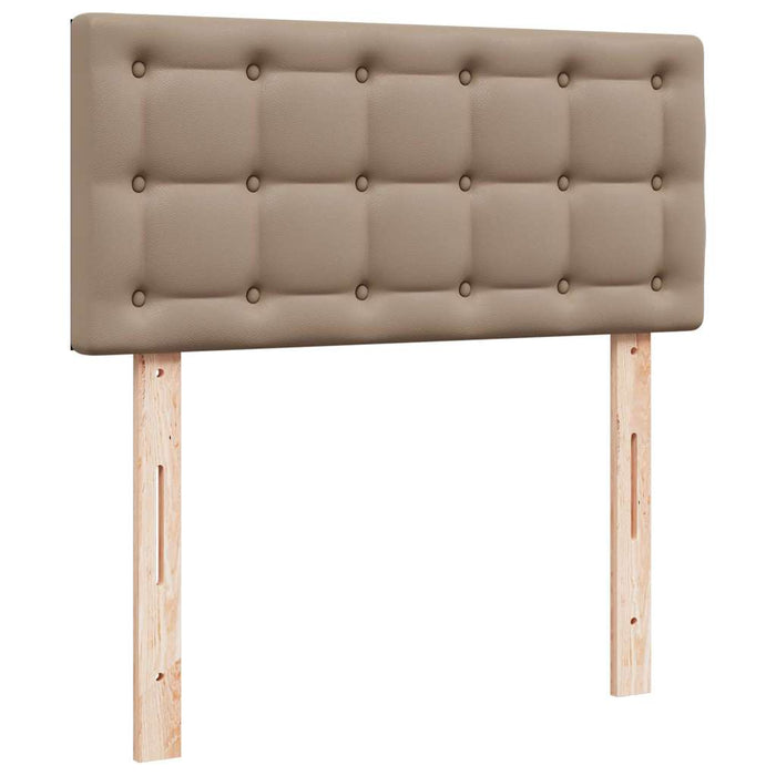 Pat otoman cu saltea, cappucino, 80x200cm, piele ecologică WALTI