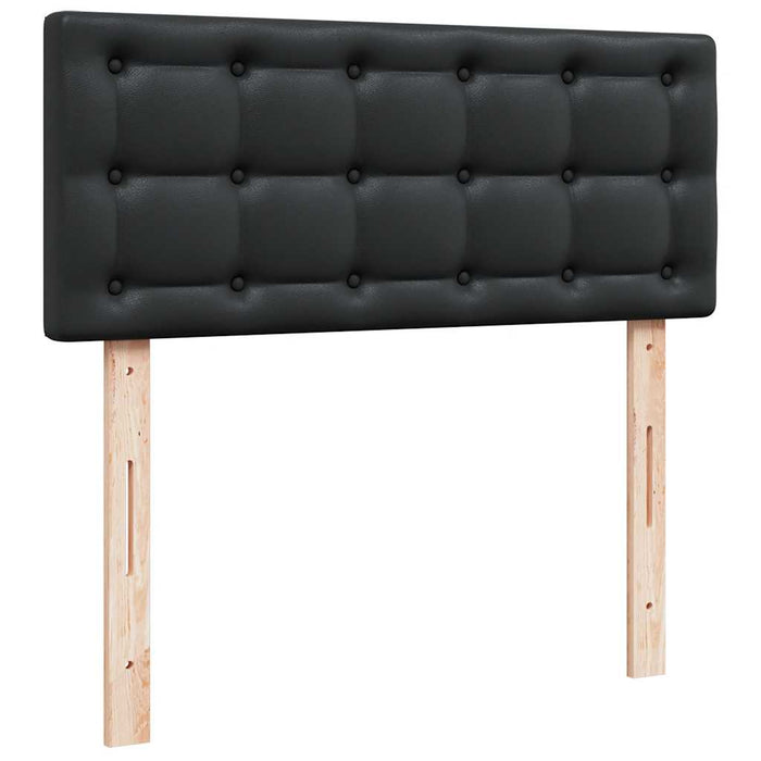 Cadru pat otoman cu saltea neagră 120x190 cm piele artificială - WALTI WALTI