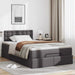 Cadru pat otoman cu saltea gri 120x190 cm piele artificială - WALTI WALTI