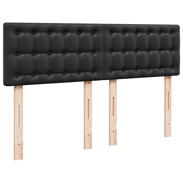 Cadru pat otoman cu saltea neagră 140x190cm piele artificială WALTI