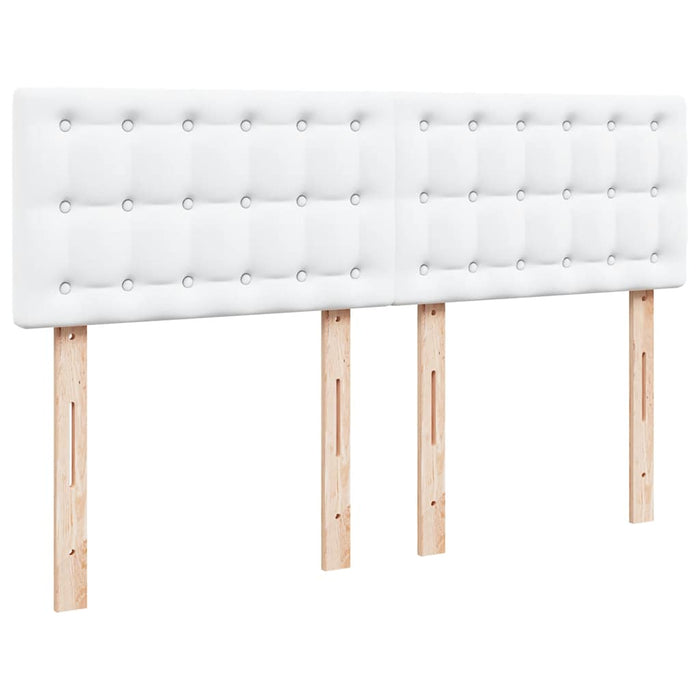 Cadru de pat otoman cu saltea alb 140x190 cm piele artificială - WALTI WALTI