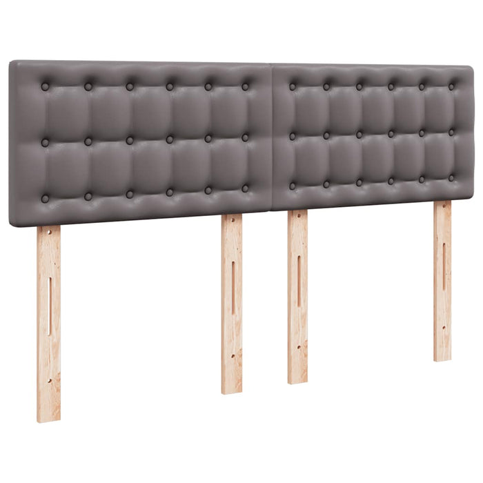 Cadru de pat otoman cu saltea gri 140x190cm piele artificială - WALTI WALTI