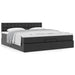 Cadru de pat otoman saltea neagră 160x200cm piele artificială - WALTI WALTI