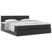 Cadru de pat otoman saltea neagră 160x200cm piele artificială - WALTI WALTI