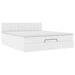Cadru de pat otoman cu saltea alb 160x200cm piele artificială - WALTI WALTI