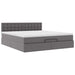 Cadru de pat otoman cu saltea gri 160x200cm piele artificială - WALTI WALTI