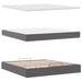 Cadru de pat otoman cu saltea gri 160x200cm piele artificială - WALTI WALTI