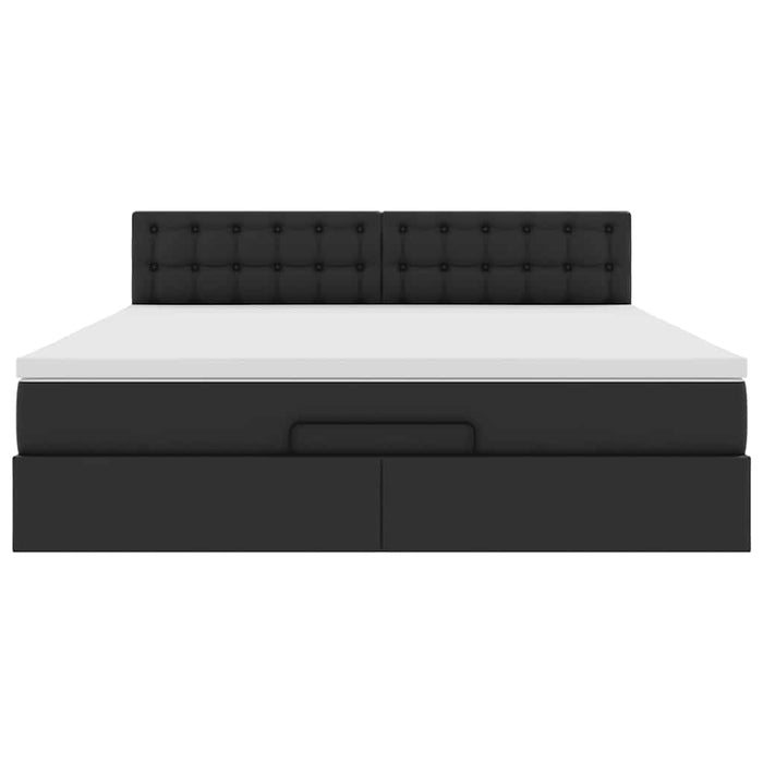 Cadru de pat otoman saltele Negru 180x200cm piele artificială - WALTI WALTI