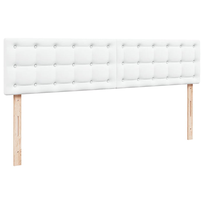 Cadru de pat otoman cu saltele alb 180x200cm piele artificială - WALTI WALTI