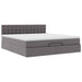 Cadru de pat otoman cu saltele Gri 180x200cm piele artificială - WALTI WALTI