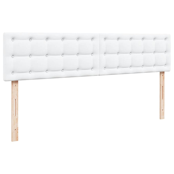 Cadru de pat otoman cu saltele alb 200x200cm piele artificială - WALTI WALTI