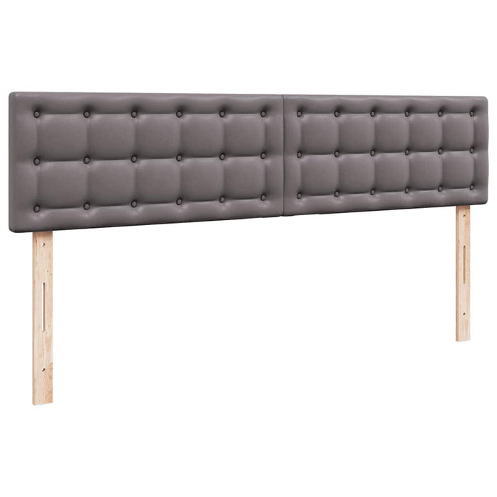Cadru de pat otoman cu saltele Gri 200x200cm piele artificială WALTI