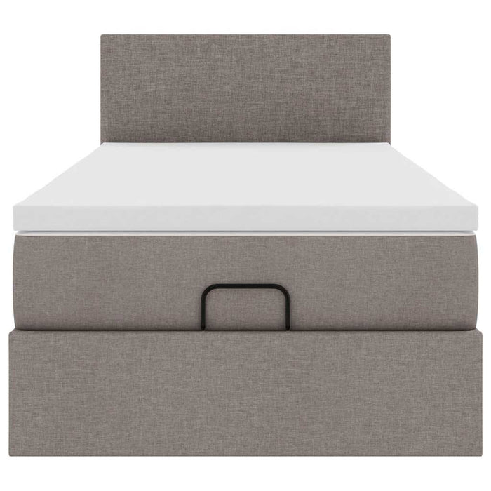 Cadru de pat otoman cu saltea Taupe 80x200cm Material - WALTI WALTI
