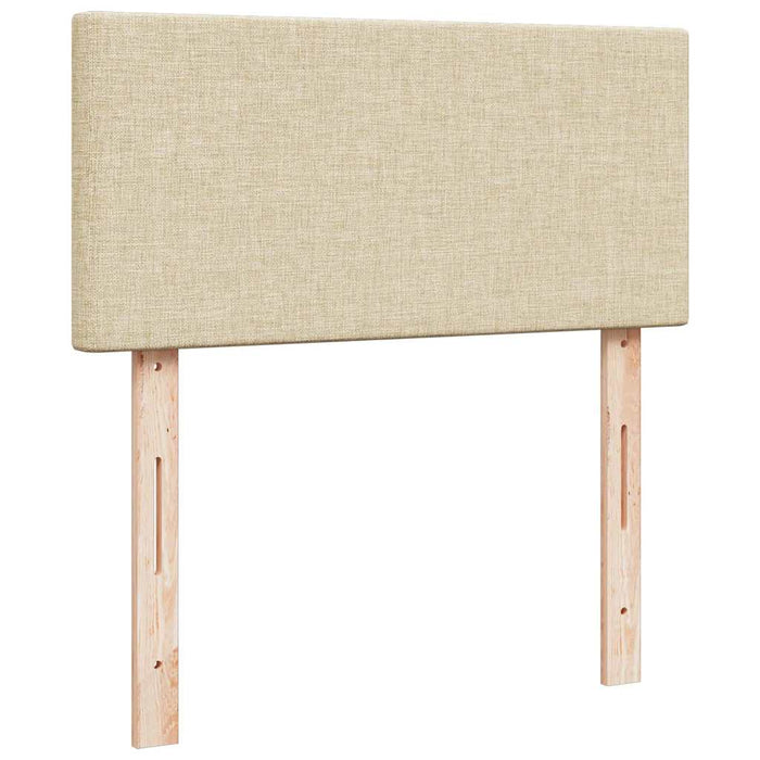 Cadru de pat otoman cu saltea crem 80x200cm stofa - WALTI WALTI