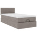 Pat otoman cu saltea Taupe 90x200 cm Stofa - WALTI WALTI