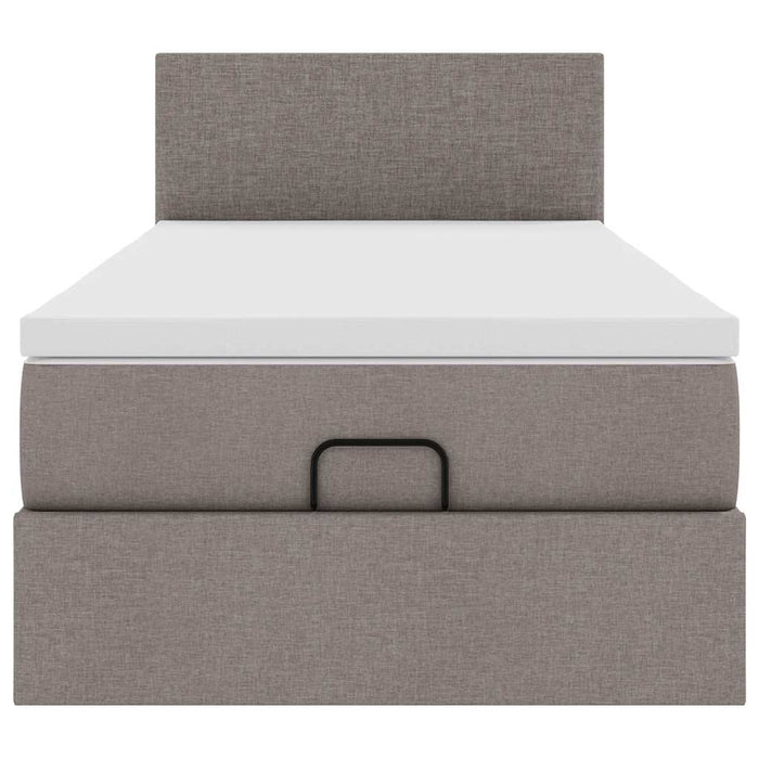 Pat otoman cu saltea Taupe 90x200 cm Stofa - WALTI WALTI