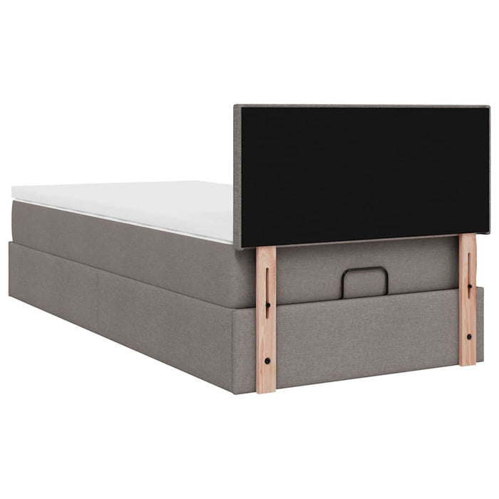 Pat otoman cu saltea Taupe 90x200 cm Stofa - WALTI WALTI
