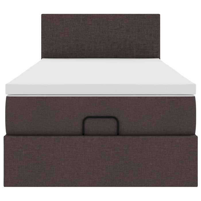 Pat otoman cu saltea țesătură maro închis 100x200 cm - WALTI WALTI