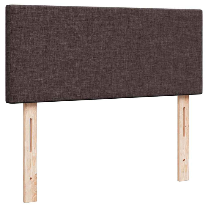 Cadru de pat otoman cu saltea țesătură maro închis 120x190 cm - WALTI WALTI