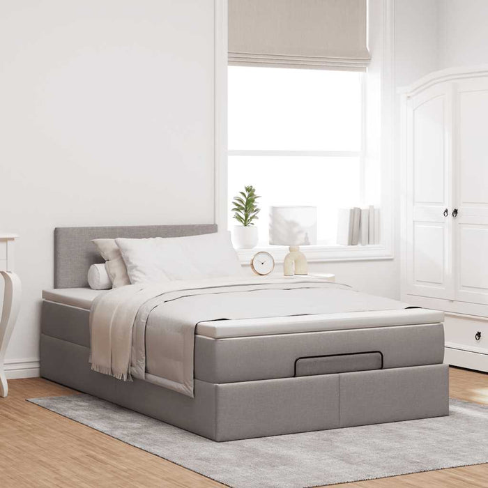 Cadru de pat otoman cu saltea Taupe 120x190 cm Material - WALTI WALTI