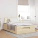 Cadru de pat otoman cu saltea crem 120x200cm stofa - WALTI WALTI