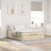 Pat otoman cu saltea crem 140x190 cm stofa - WALTI WALTI