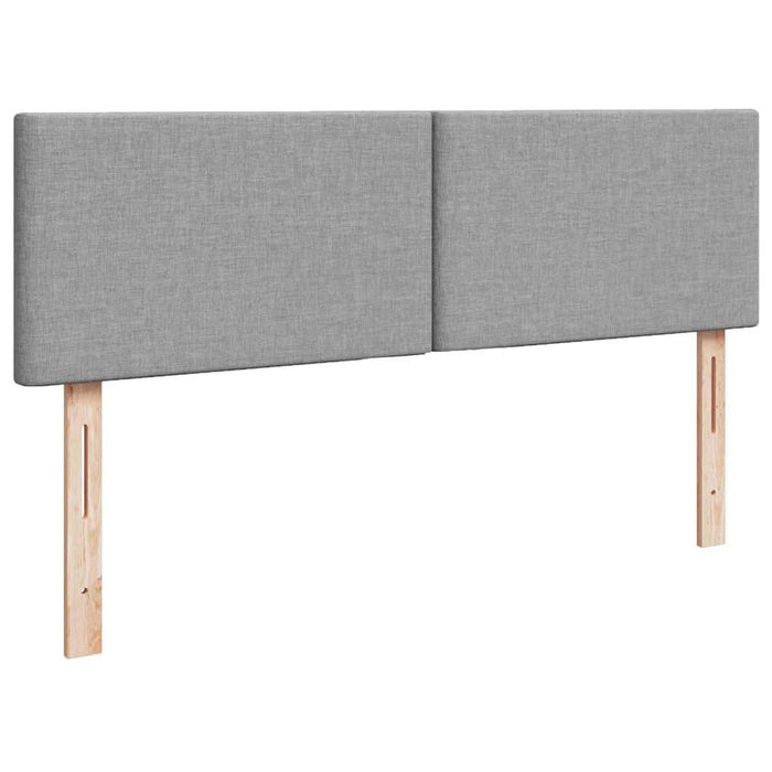 Cadru pat otoman cu saltea țesătură gri deschis 140x200cm - WALTI WALTI