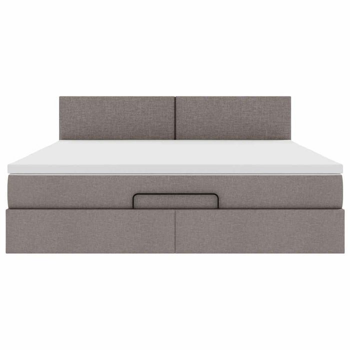 Cadru de pat otoman cu saltea Taupe 180x200cm Material - WALTI WALTI