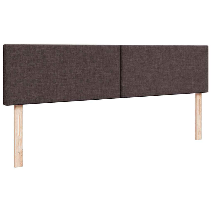 Cadru de pat otoman cu saltea țesătură maro închis 200x200 cm WALTI