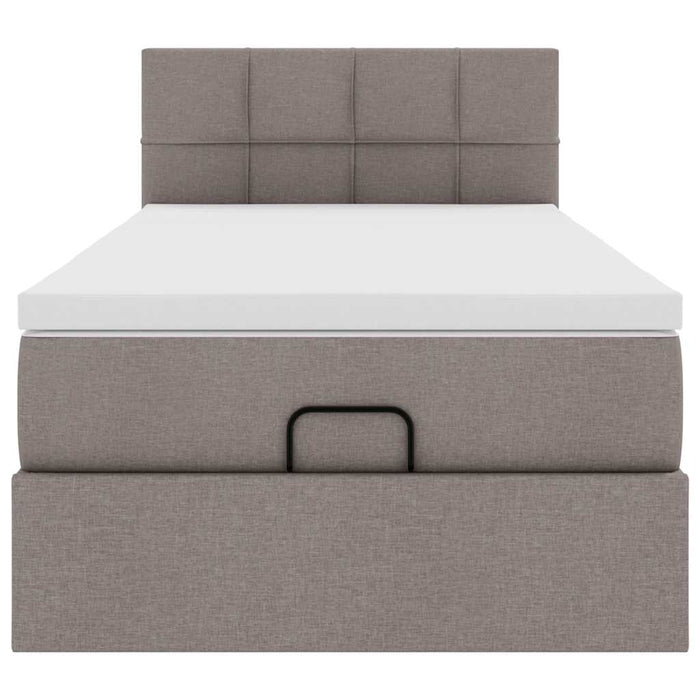 Cadru de pat otoman cu saltea Taupe 80x200cm Material - WALTI WALTI
