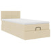 Cadru de pat otoman cu saltea crem 80x200cm stofa - WALTI WALTI
