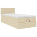 Cadru de pat otoman cu saltea crem 90x190cm stofa - WALTI WALTI