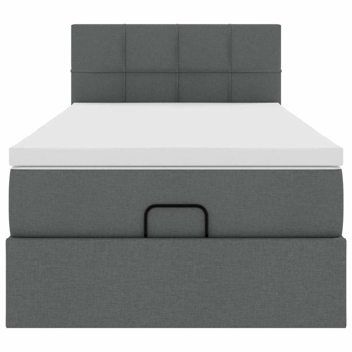 Pat otoman cu saltea țesătură gri închis 90x200 cm - WALTI WALTI