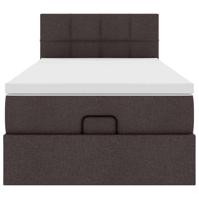 Pat otoman cu saltea țesătură maro închis 90x200 cm - WALTI WALTI