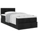 Pat otoman cu saltea negru 100x200 cm stofa - WALTI WALTI